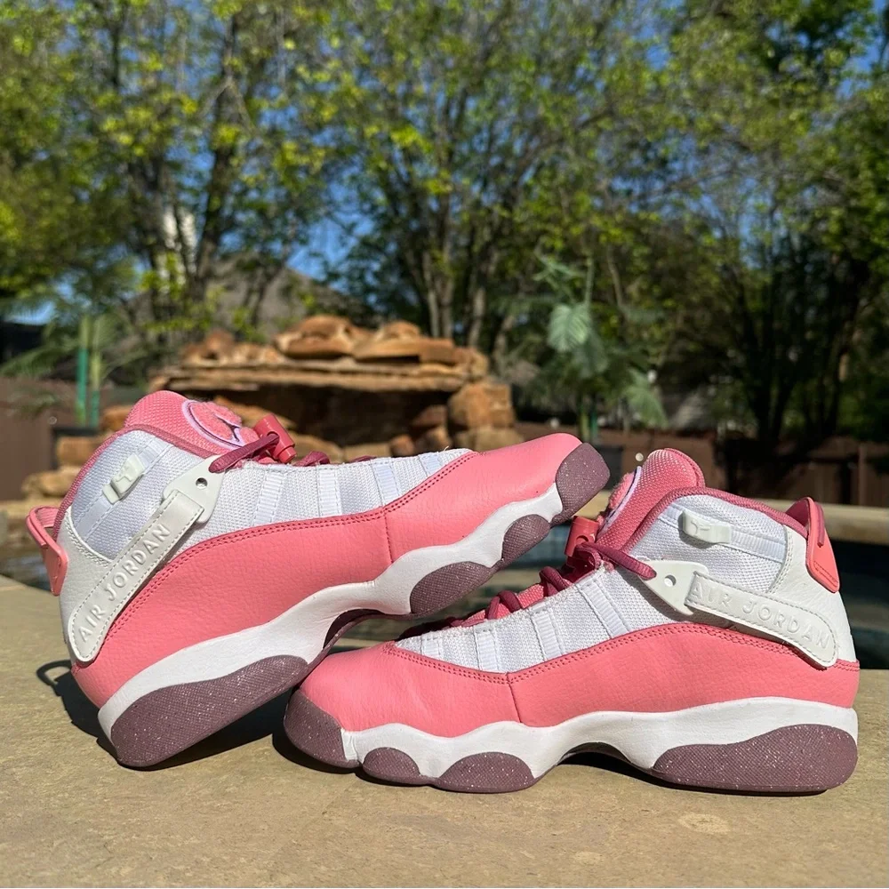 Jordan 6 Rings Coral Chalk White Desert Berry-Size 6.5Y, 8 Women’s - Picture 3 of 9